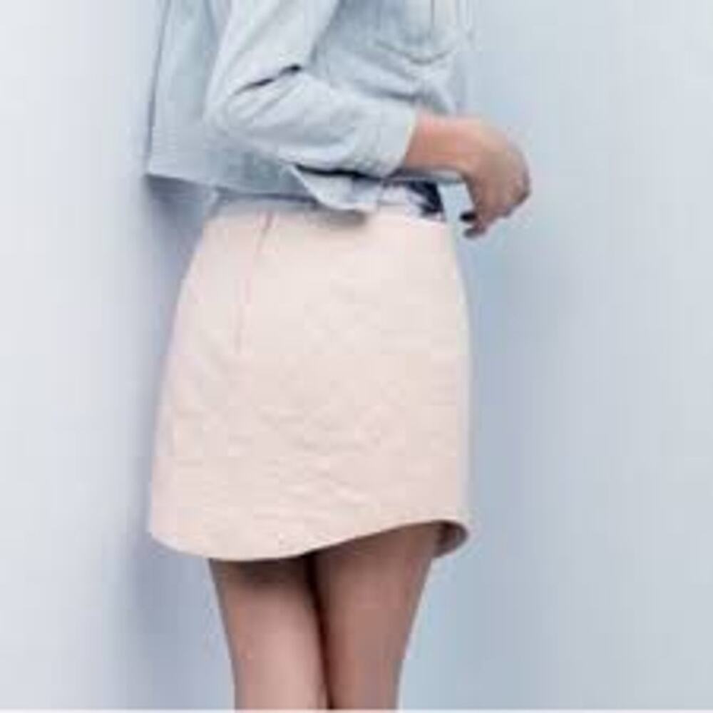 Love Leather Pink Quilted Mini Skirt (Size Small)